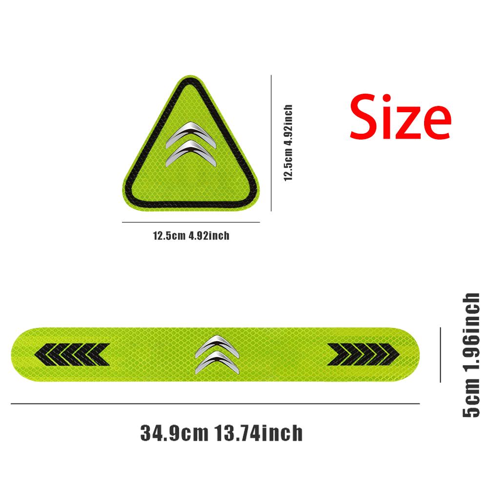 AJFJ2 Car Reflective Sticker Automobile Trunk Warning Safety Tape Reflective Strips For Citroen C1 C3 C4 Picasso C4L C5 VTS C-ELYSEE
