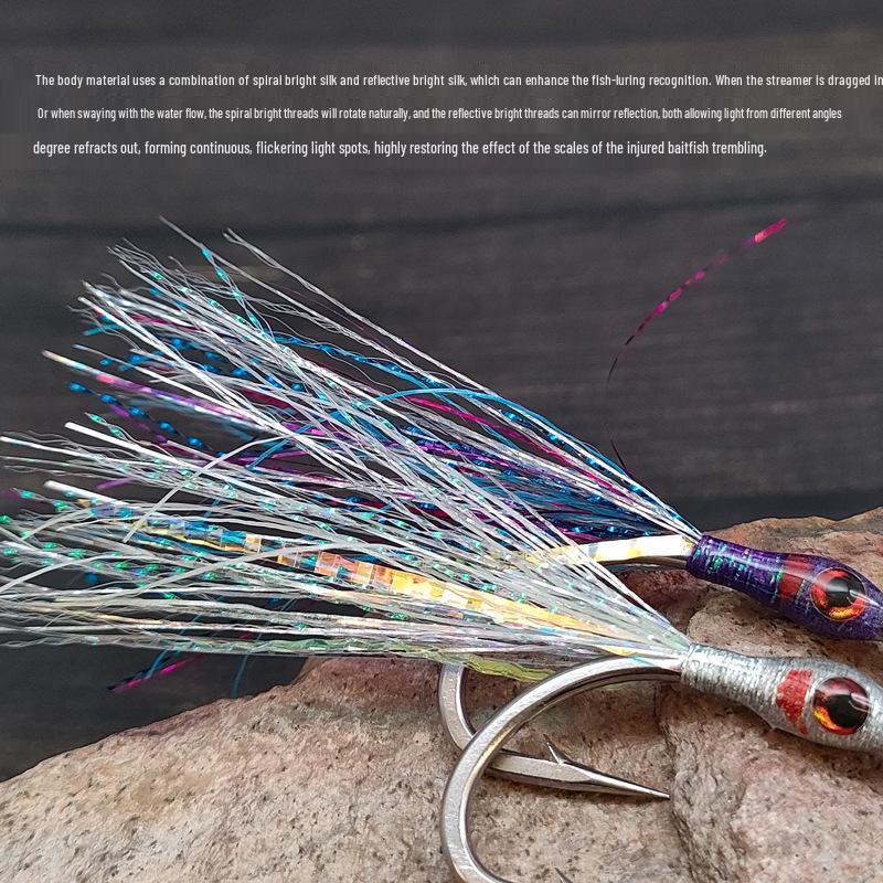 White Egret Tuna Fly LY076 Fishing Lure