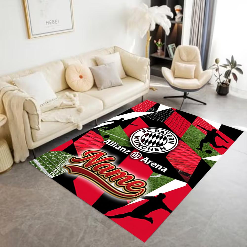 German Football Crest Floor Rug Office Rug Suitable for Foyer Living Rooms Playrooms Dining Room Antislip Carpet Decorate Offices