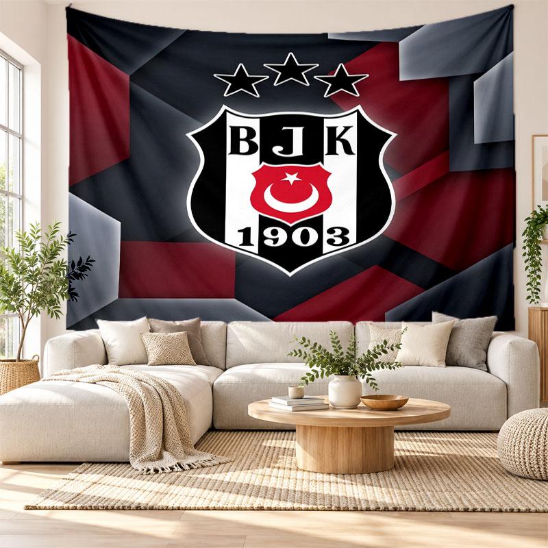 Beşiktaş FC Wall Tapestry, Soft Fabric Wall Hanging, Decorative Backdrop For Bedroom Home Wall Art
