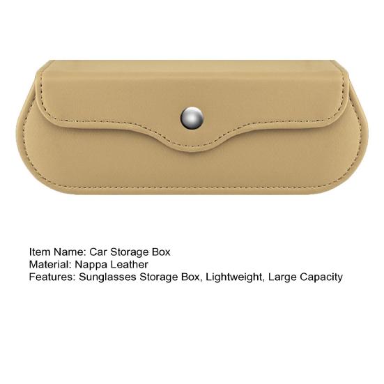 Car Storage Box with Magnetic Snap Closure Organizer Anti-Falling Hook And Loop Installation Container for Sun Visor or Seat Back