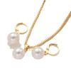 Pearls Jewelry Set Chain Necklace Women Office Wear Accessories Suitable for Business Meetings and Social Gatherings