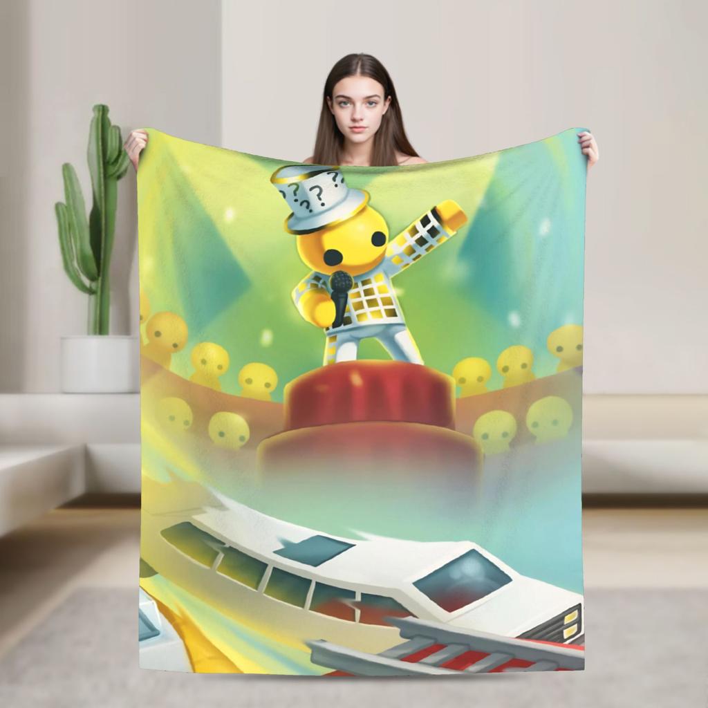 Wobbly Life Sandbox Spieldecke Cartoon Lustig Flanell Neuheit Warme Überwurfdecken für Tagesdecke Dekoration Outdoor