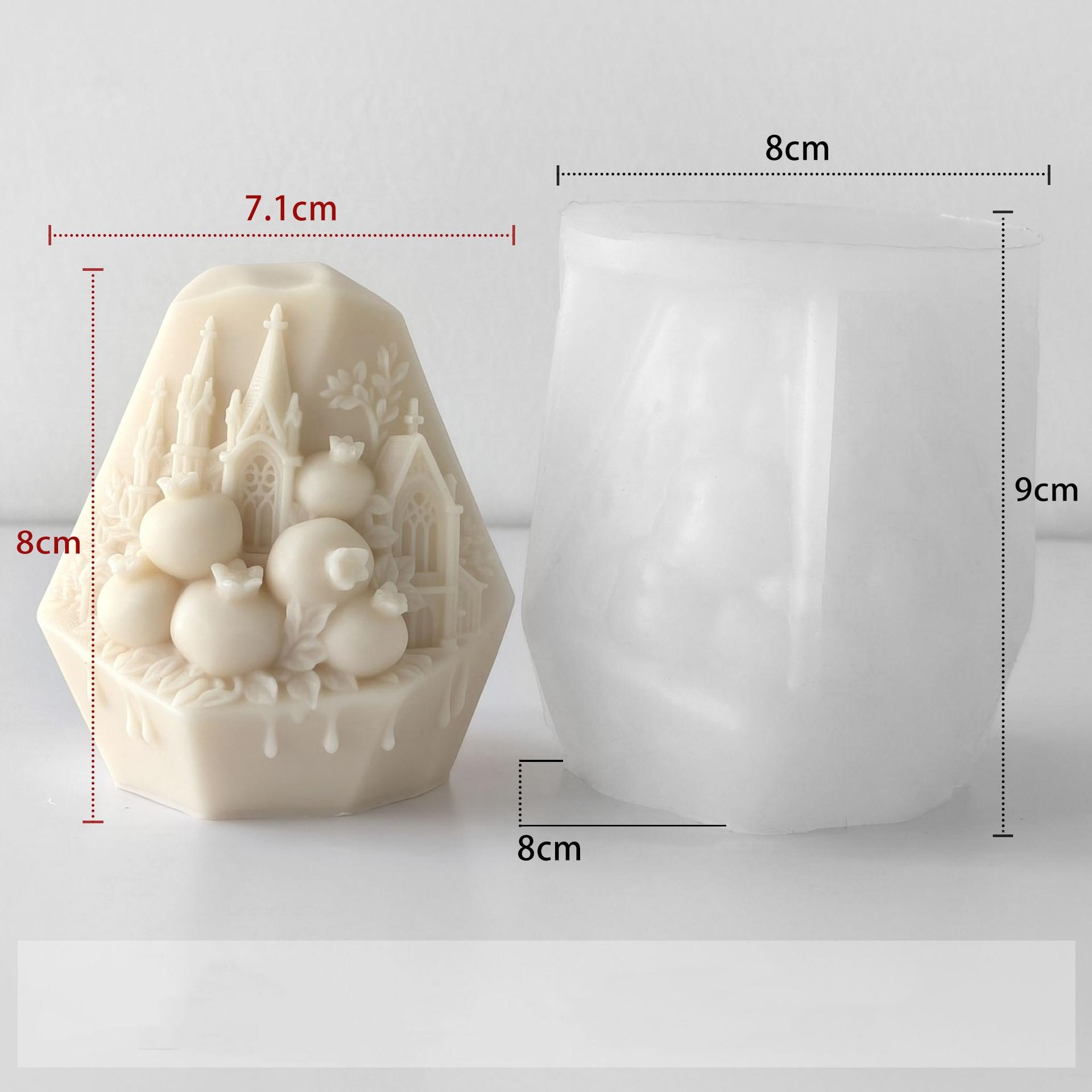 

3D Pomegranate Cylinder Candle Silicone Mold DIY Craft Scented Candle Resin Mold Candle Soap Making Handmade Home Decor Gift