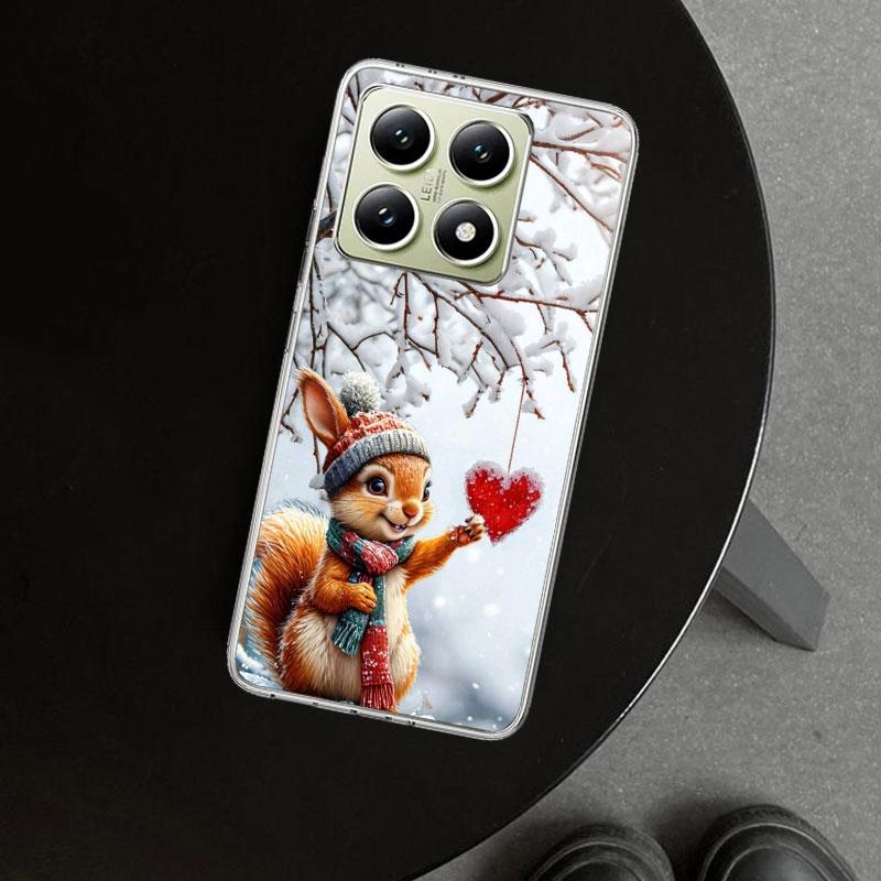 Animal Squirrel Phone Case Cover for Xiaomi Redmi Note 15 14 13 12 11 Pro Plus 14S 12S 11S 11T 11E 10S 10 Customized Fundas Redm