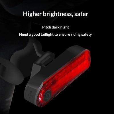 Rear Bike Tail Light Usb Rechargeable Red Ultra Bright Taillights Fit On Bicycle Easy To Install For Cycling Safety 1Pc