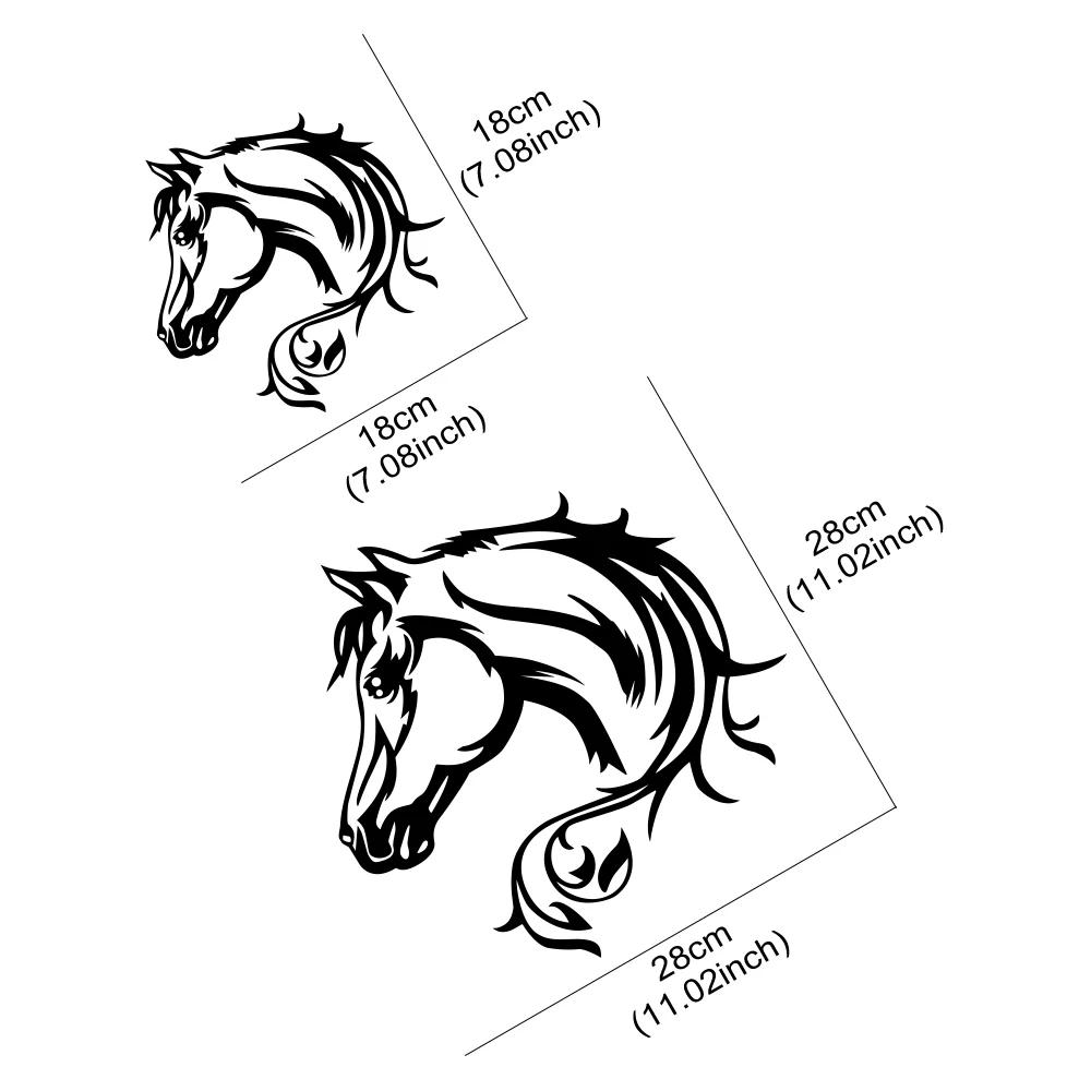 Horse Head Art Sticker Car Stickers Vinyl Decor Decal For Automobile Motorcycle Windows Trucks Bumper Auto Tuning Accessories