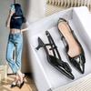 New Pointed Single Shoes High Heel Rear Thin Heel Sandals Women