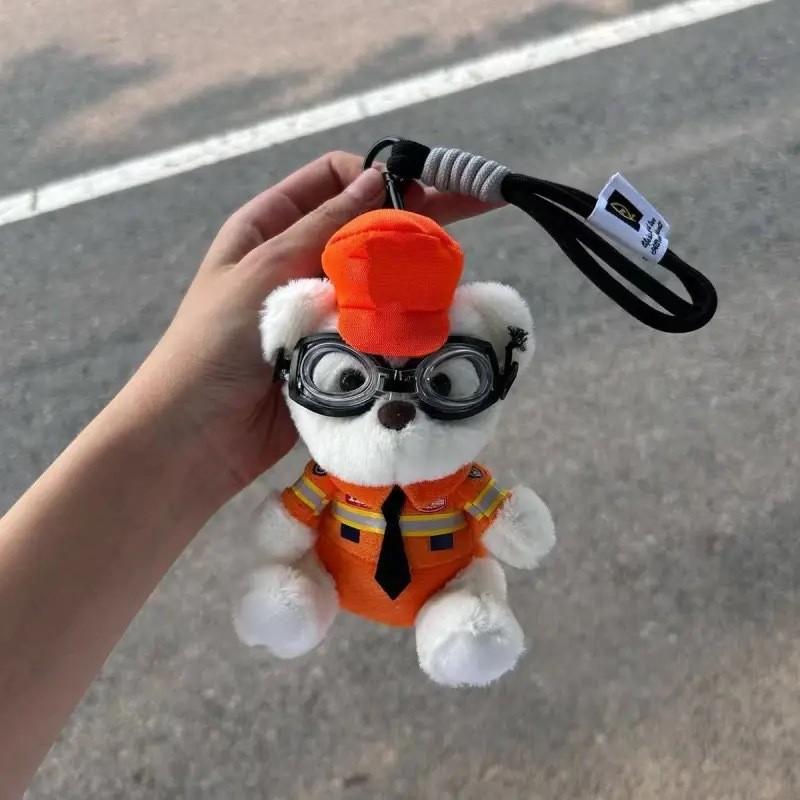 Verkehrspolizei Bär Anhänger Plüschtier Puppe Feuerwehr Polizei Tasche Schlüsselanhänger Puppe Niedlich