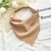 Fascia Triangolare in Chiffon di Seta Accessorio per Capelli da Donna - Foulard Elastico Semplice con Stile Versatile Come Copricapo