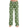 Womens Pajama Pants Sleepwear Casual Drawstring Elastic Waist Pants Comfy Straight Yoga Loose Trousers