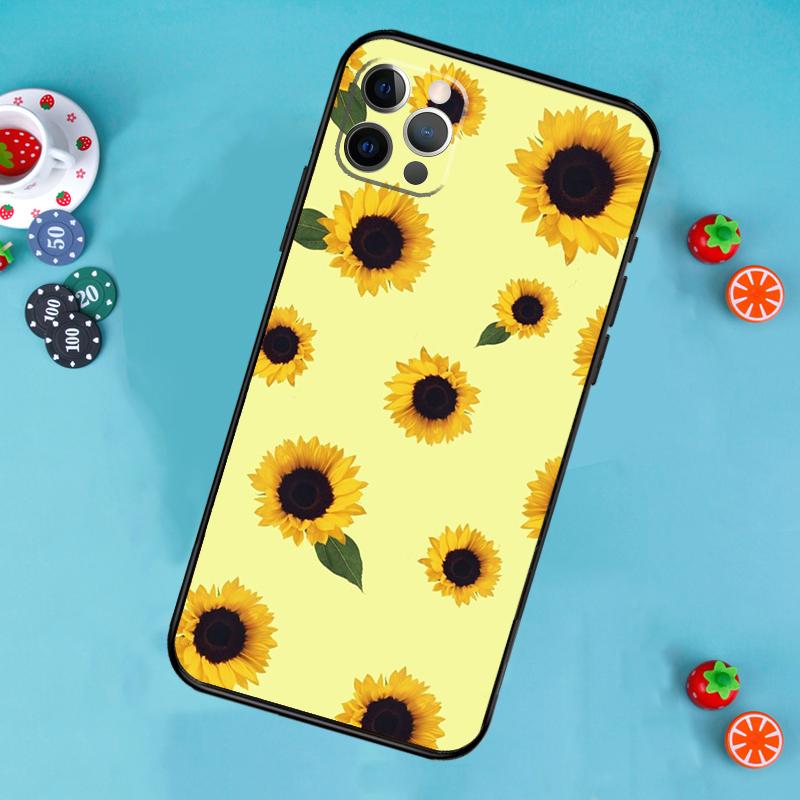 Sunflower Phone Case For iPhone 17 Air 16 15 14 13 12 11 Pro Max 12 13 mini 15 16 Plus 16e Cover Funda