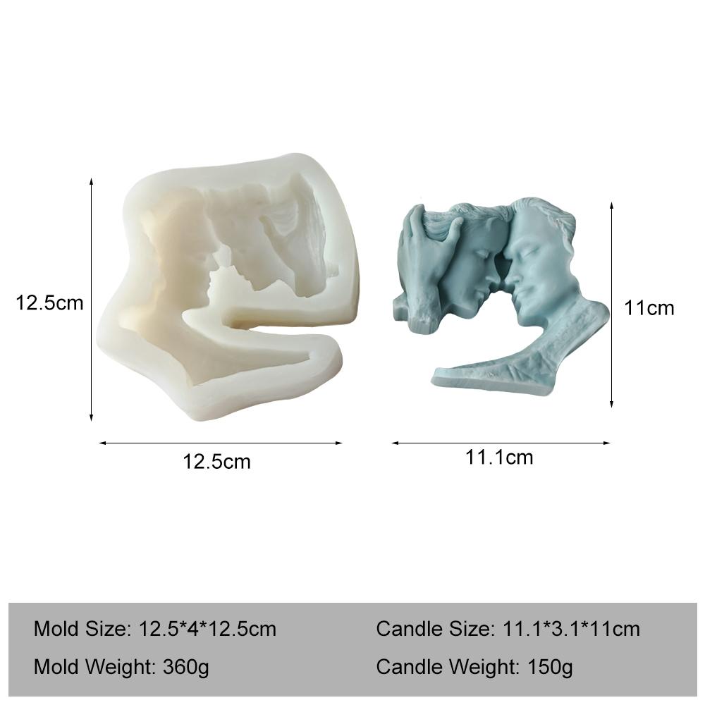 Ручная plaster decor crafts mould пары портрет силиконовая форма для свечей DIY европейский стиль скульптура гипс литье формы