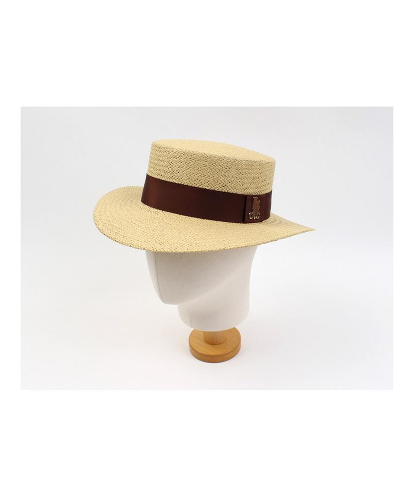 Yunibeosyeolkemiseuteuli Brown Line Beige Panama Hat Panama Hat