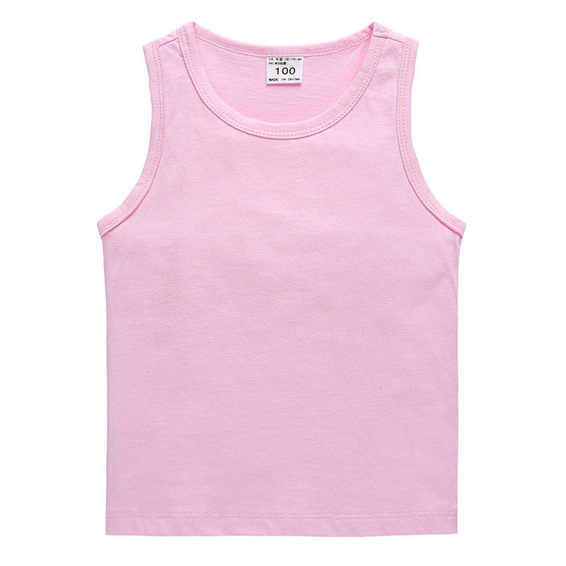 Sommerkleidung Kinderweste Baumwolle Lässiges Basist-Shirt Schweißabsorbierend Sport-Oberteil Ärmelloses Oberteil für Jungen
