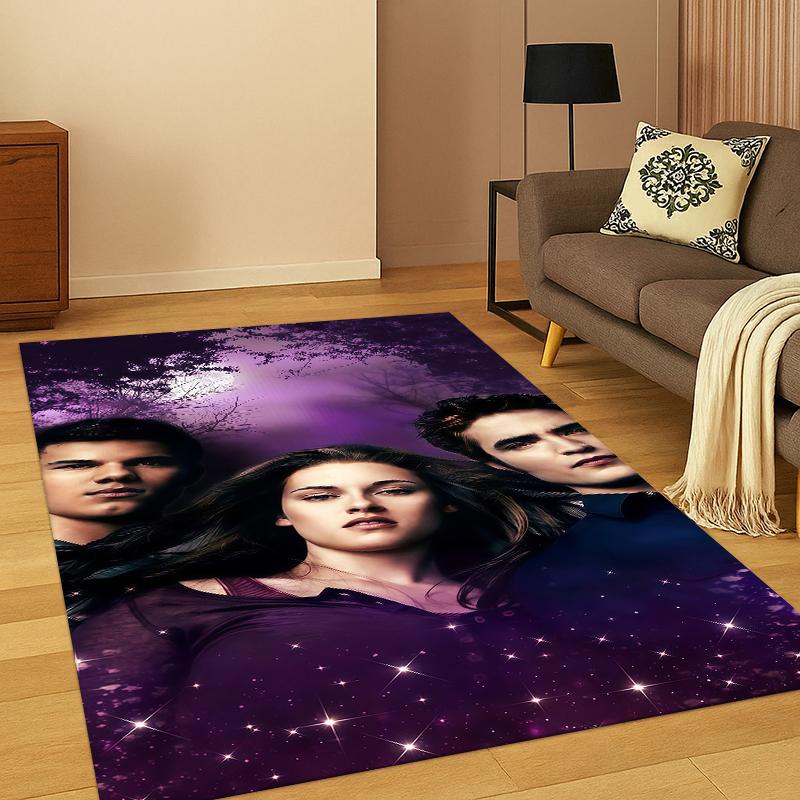 Saga Zmierzch Edward Bella Dywanik do Sypialni Salonu Sofy Pokoju Zabaw Wycieraczka Wystrój Domu, Dywanik do Strefy Zabaw dla Dzieci Antypoślizgowy prezent