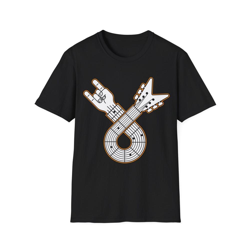 Funny Guitar T-Shirt, Rock Fan Tee, Celtic Knot Design, Unisex Softstyle Tee