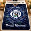 Flannel BlanketWest Bromwich Albion FC Custom Name Text Personalized Soft Warm Throw Blanket Home Decor Gift