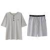 Men's Summer Short-Sleeve Pajama Set: Cool & Soft Lycra Cotton Home Wear 2026 Style
