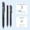 ParKoo Retractable Erasable Gel Pens 0.7mm, 12 Black Twist Pens Fine Point, Make Mistakes Disappear, Smooth Writing with Comfortable Grip for
