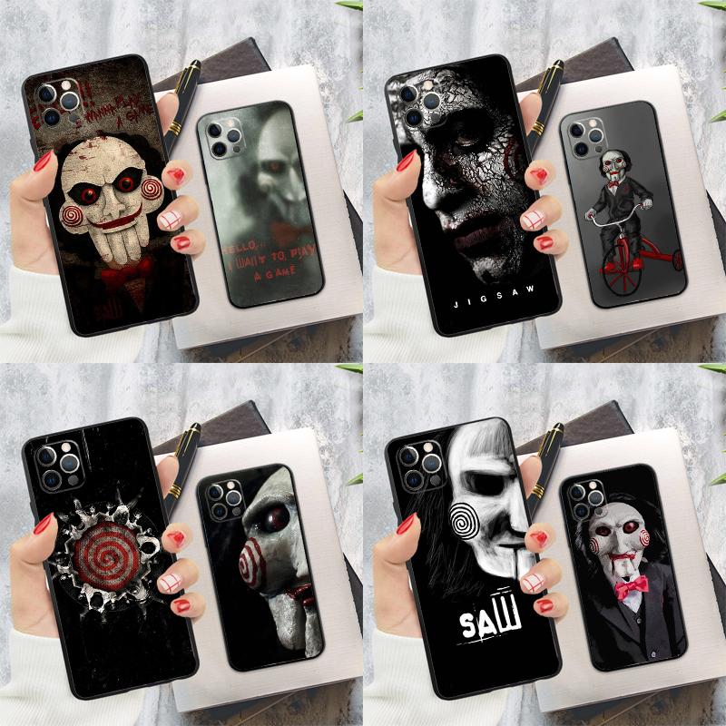 Jigsaw Saw Horror Phone Case For iPhone 15 14 13 12 11 16 Pro Max Plus Mini 7 8 X XS Max XR Back Cover Shell