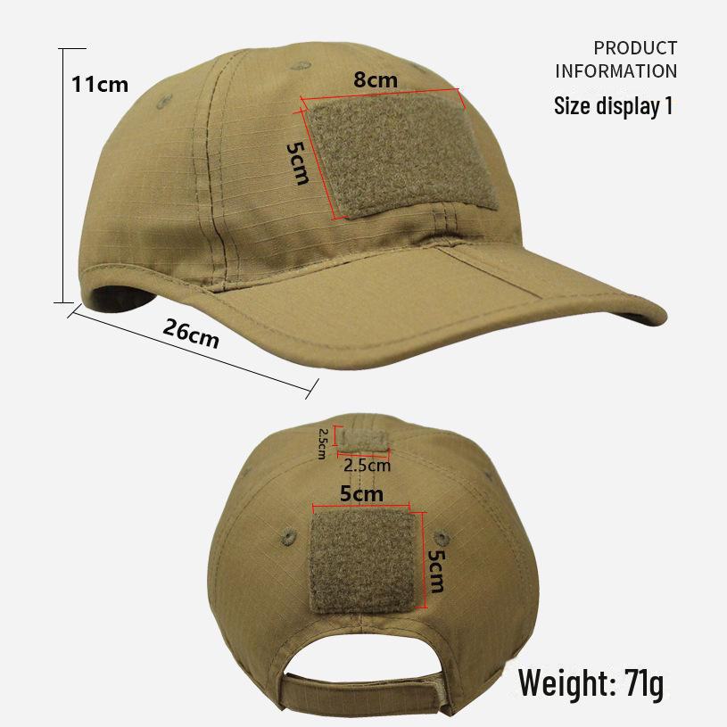 Men's Camouflage Sunshade Tactical Baseball Cap - Foldable, Velcro, Sun Protection, and Ideal for Outdoor and Fishing Activities.