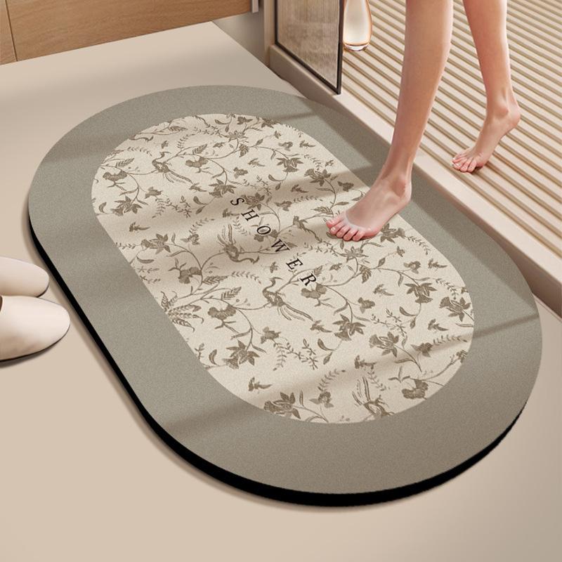 Bathroom Floor Mat Diatom Mud Toilet Anti-slip Mat Bathroom Door Kitchen Absorbent Quick Drying Foot Mat Porch Entrance Door Mat