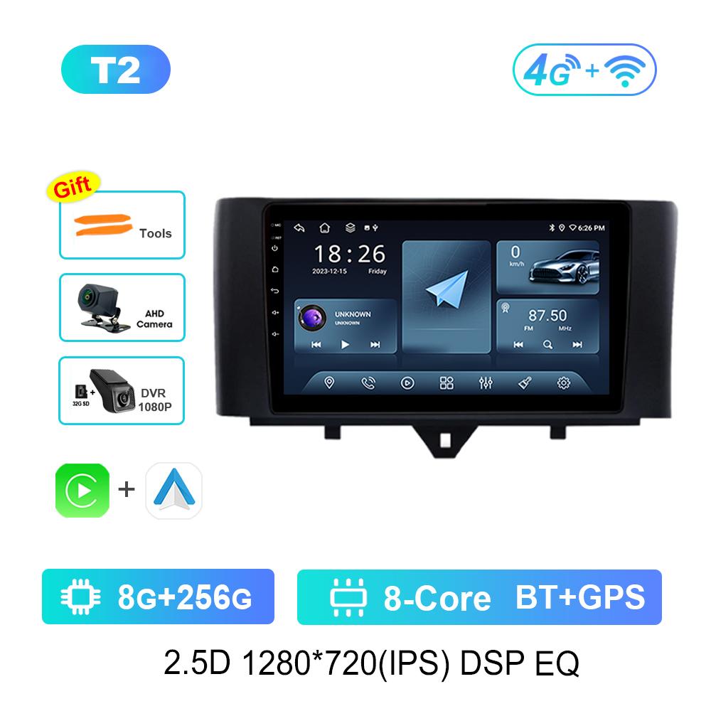 Sistem Inteligent Android de 9 inch pentru Smart fortwo 2011 - 2015 Video Auto Multimedia Navigație GPS 4G DSP Stereo BT Instrumente Auto