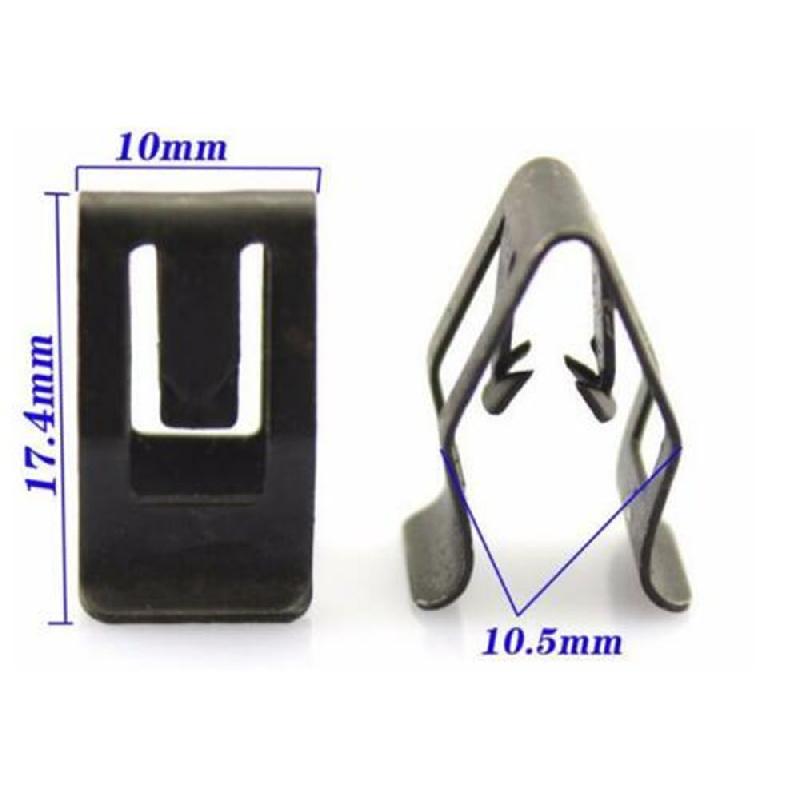 50Pcs Car Dashboard Rivet Fastener Clips Metal Black Bumpers Rivet Fasteners