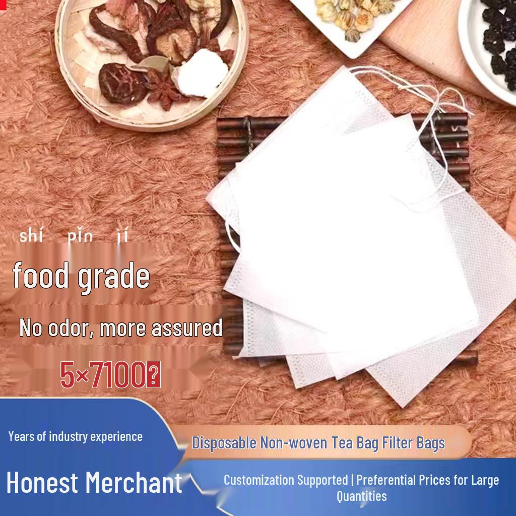 In-Stock Disposable Non-Woven Drawstring Tea and Coffee Filter Bags
