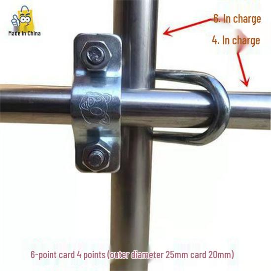 Double U-Bolt Galvanized Cross Pipe Clamp with Free Shipping