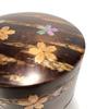 Leather tea caddy with shellfish and flowers 34284 (medium length)