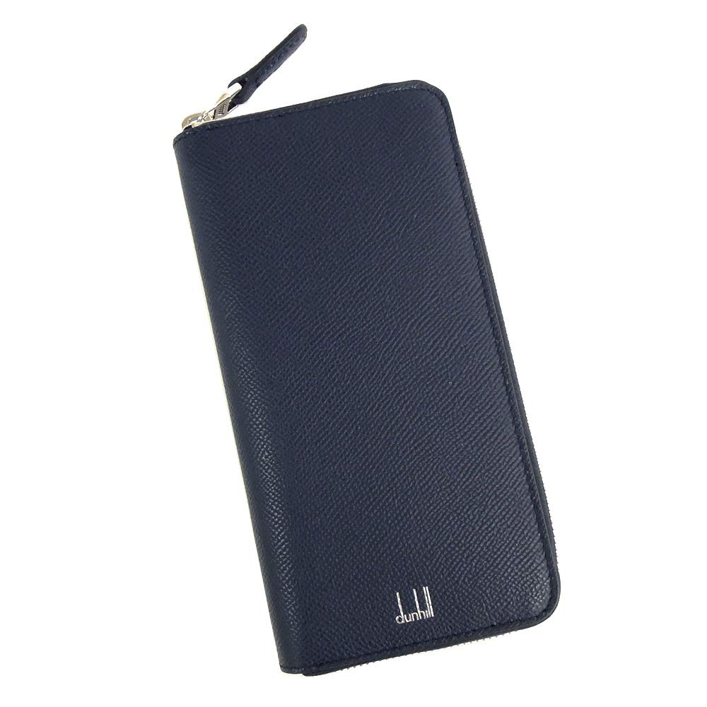 

Dunhill Long Wallet Cadogan F2180CANV Navy Round Zipper [Dunhill] Men s [Item] синій
