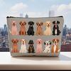 A Cute Dog Print Makeup Bag- Multifunctional Zipper Pouch, Jewelry Storage Bag, Perfect Travel Zipper Small Storage Bag.