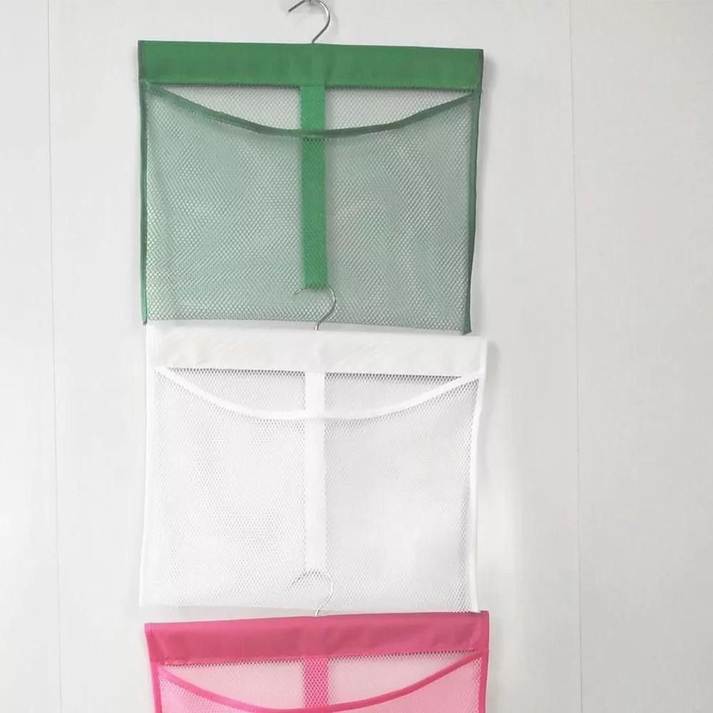 New Portable Wall Hanging Mesh Pocket Multipurpose Linkable Bath Storage Organizers Home Travel Mesh Hanging Bag