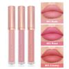 3-Piece Dynamic Watery Matte Lip Glaze Set - Long-lasting, Student-friendly Lipsticks