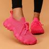 Women's Vulcanized Shoes Size 35-42 Breathable Knitted Upper Soft Sole Comfortable Walking Shoes for Outdoor Daily Use Sneakers