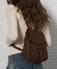 Leathery Bridge Suede Backpack [Mocha Brown]