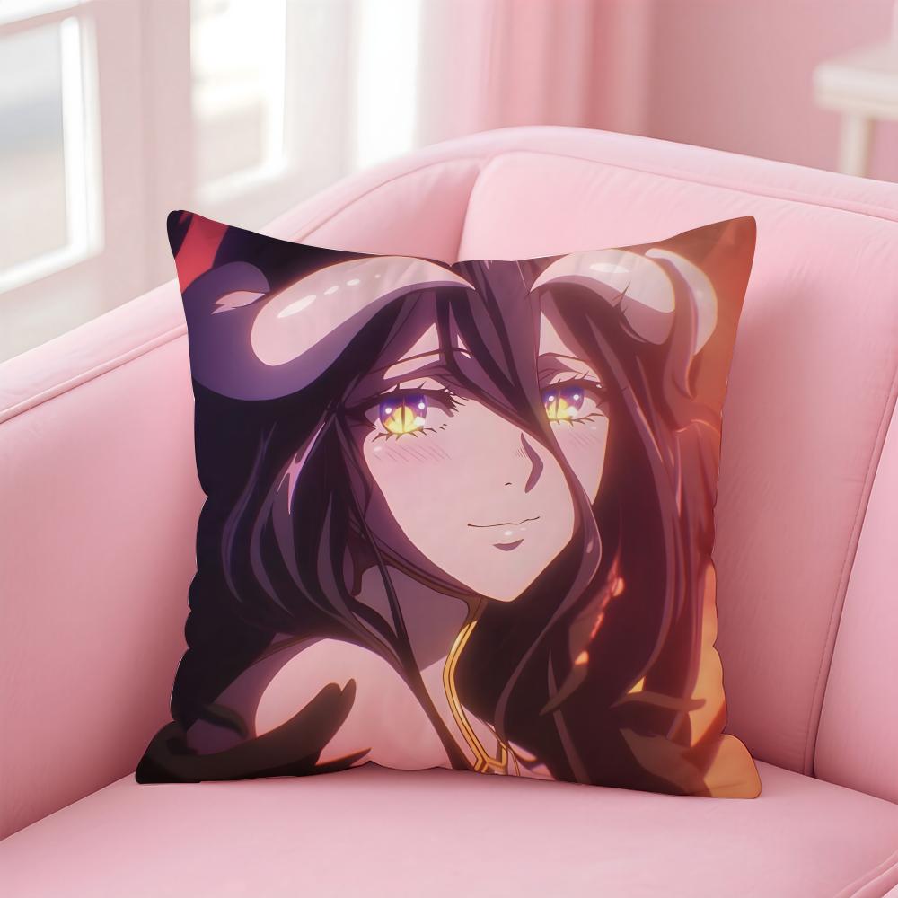 o-Overlord Anime Cushion Cover Comfortable Reversible Pillow Cover Ideal for Car Sofa Bedroom & Beyond