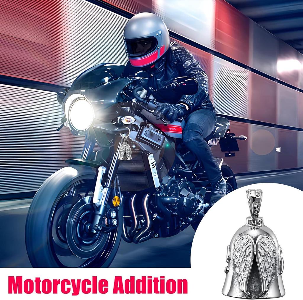 Motosiklet Çanı Koruyucu Melek Çanı Şanslı Anahtarlık Aksesuarları Motosikletçiler İçin Araba Anahtarlığı 1 Adet