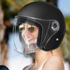 Motorcycle Helmets Motorcycle Half Helmet Protective Gear with Visor for Women Men Adventure Outdoor Riding Scooter Sportbike