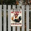 Yousheng Let Me Pour You A Tall Glass of Get Over It Tin Sign Funny Chicken Coop Signs Rustic Rooster Farmhouse Wall Art for Kitchen Barn