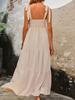 Summer Women's Solid Backless Spaghetti Strap Long Dress