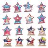 User Friendly Wooden Independence Day Flag Star Ornament Miniature Flag Wooden Model For Desk Decors