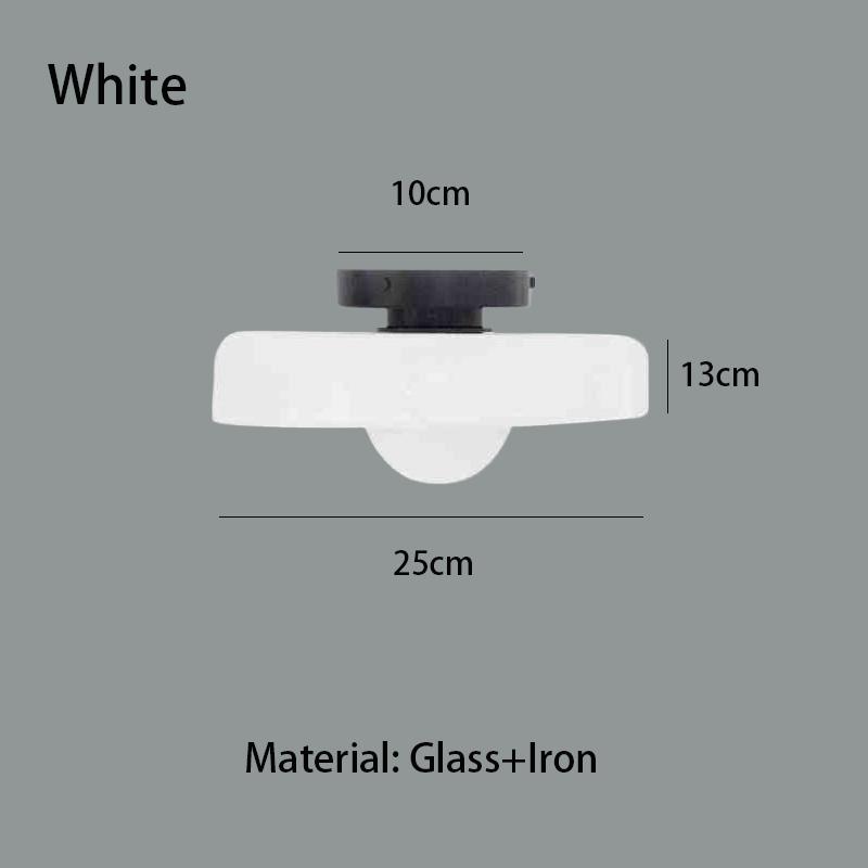 ModernVintage Glass Ceiling Light Hallway Hallway Balcony Kitchen Hallway Light Bedroom Ceiling Light Multi-Colored Glass белый