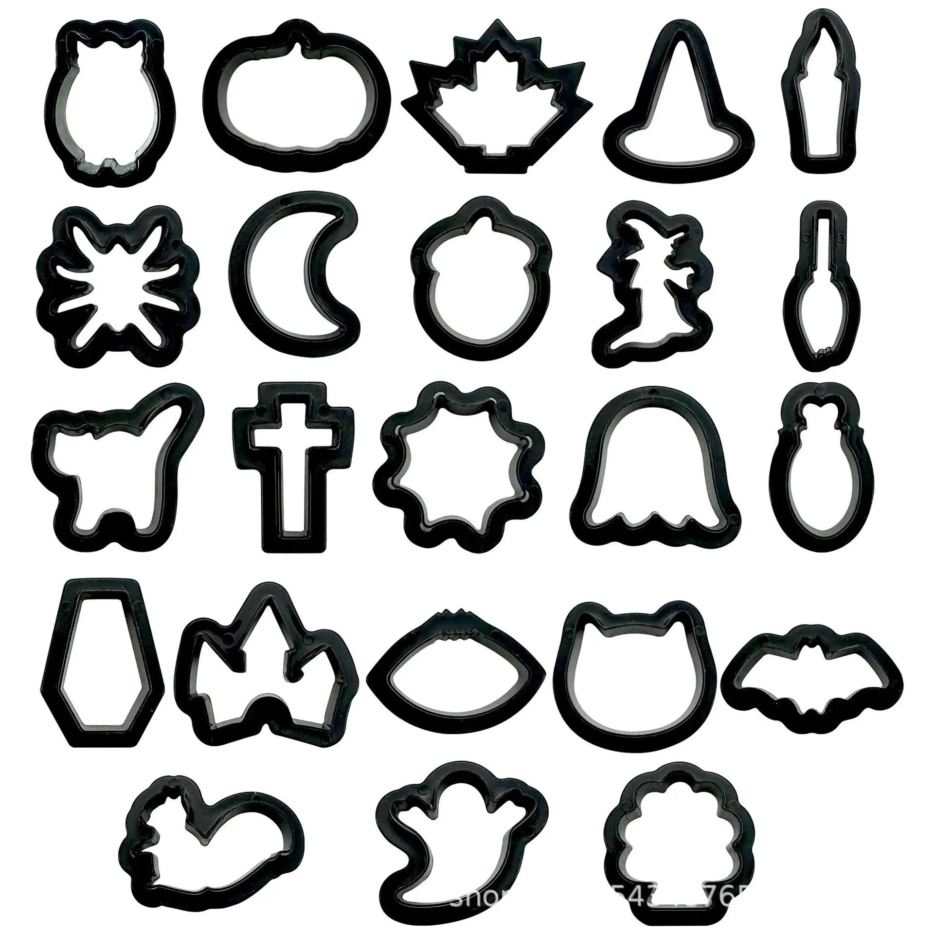 

23 Different Themed Mini Cookie Cutters,Featuring Shapes Like Pumpkins,Witches Maple Leaves,And Turkeys,Suitable for Making