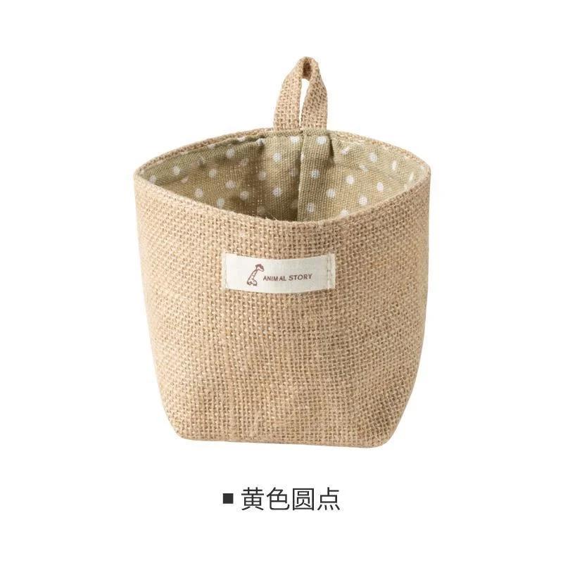 Маленький настенный карман для хранения в скандинавском стиле корзина сумка-органайзер для мелочей органайзер для косметики сумка для хранения игрушек из хлопка и льна 1480₽