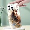 Creative Simple Beautiful Horse Phone Case For iPhone 17 Cases iPhone 16 Pro Max 15 14 13 12 11 XS X XR 7 8 Plus 16E 17Air Cover