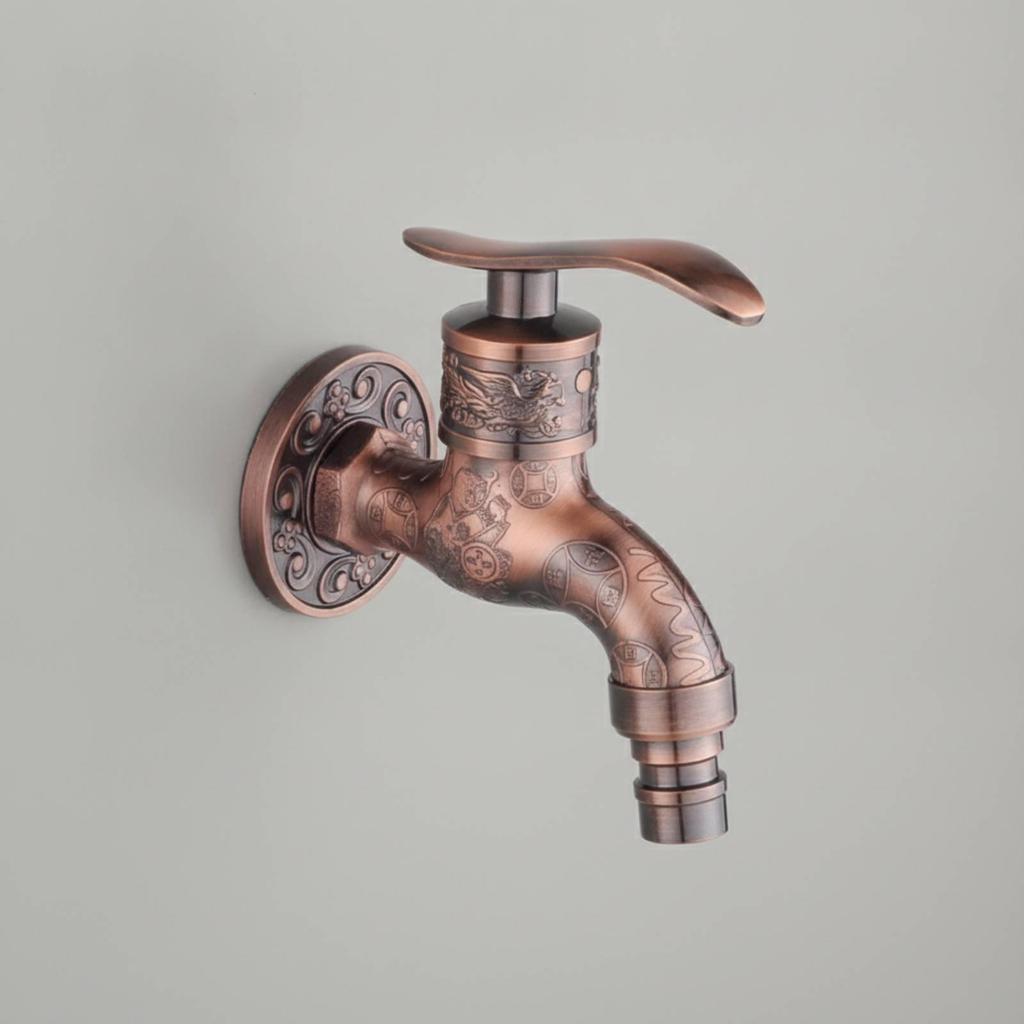 Tap AntiqueInfluenced WallMounted Utility Faucet LeakResistant for Balconies Elegant