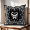 DDeath Row Records Cushion Cover Natural Linen Organic Fabric DoubleSided Printing Couch Pillow Covers Home Decor